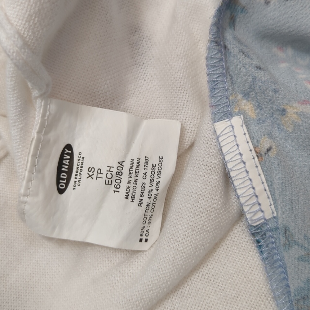 Old Navy White Button Down Cardigan Sweater & SHEIN Blue Top Bundle Size XS - Picture 12 of 12